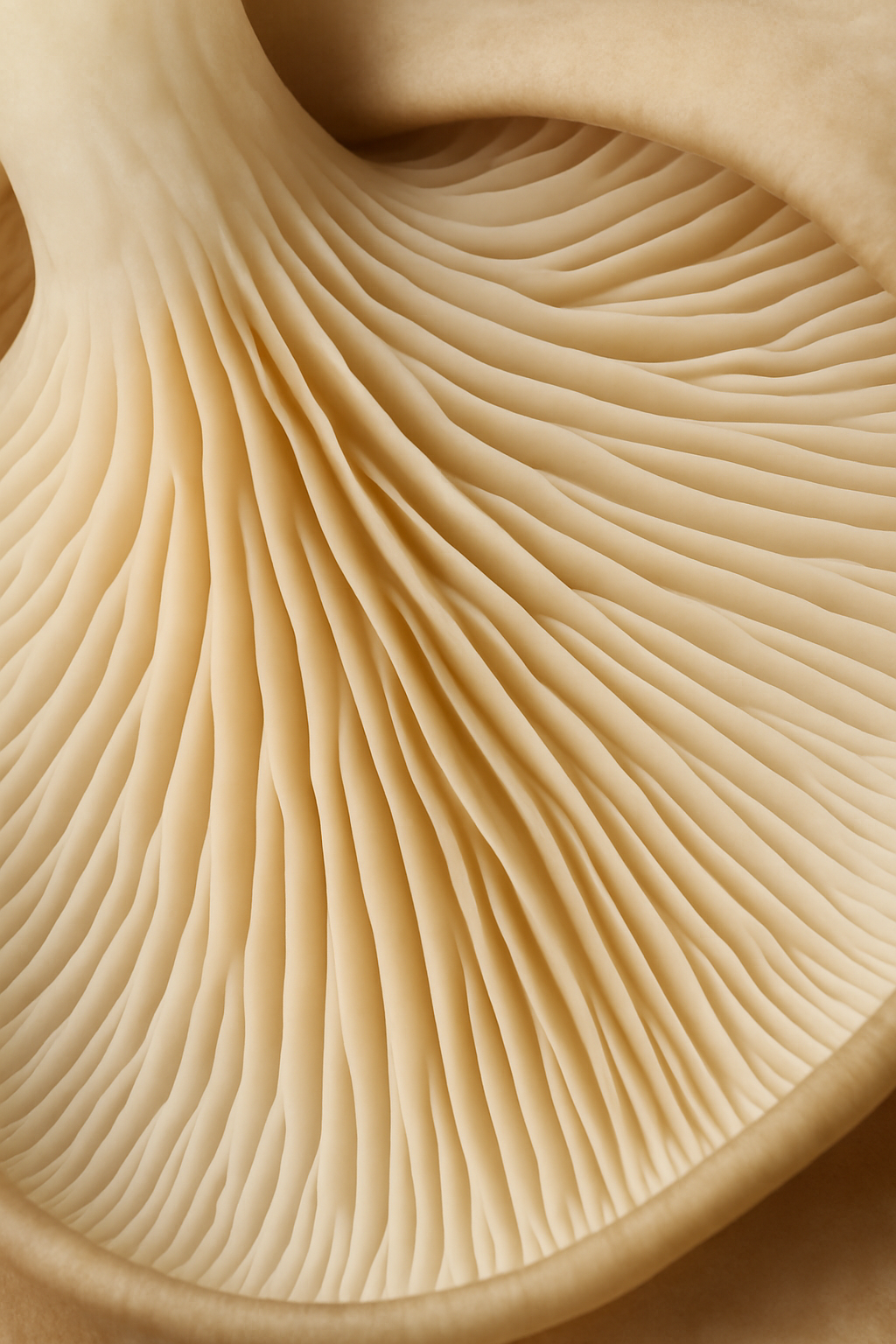 Gills Of Oyster Mushroom